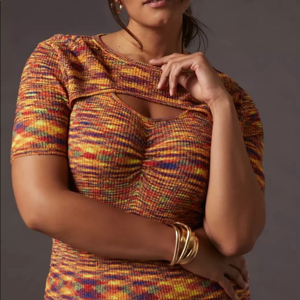 Anthropologie Knit Keyhole Dress